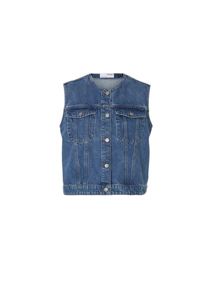 Rie denim vest fra Selected Femme